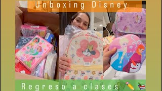 Compre esto para mis sobrinos🥰 para este regreso a clases ✏️📚☀️ unboxing Disney [upl. by Annoval]