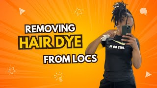 Remove dye from locs  Color Oops review box dye [upl. by Asilla]