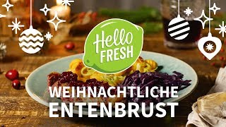 Weihnachtliche Entenbrust mit Kürbisgnocchi und Rotkohl  Deine Weihnachtsbox [upl. by Occor184]