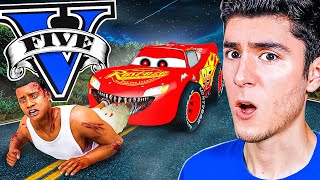 NUNCA SIGAS al RAYO MCQUEEN en GTA 5 🚘😈 [upl. by Acinok]