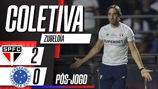 ENTREVISTA COLETIVA DE ZUBELDÃA  PÃ“SJOGO SÃƒO PAULO 2 X 0 CRUZEIRO  IMAGENS SPFC [upl. by Otirecul]