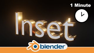 How to make an Inset Text Effect in 1 Minute  Blender 30 [upl. by Nonna112]