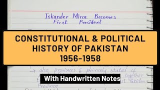 Iskander Mirza as First President of Pakistan First Constitution of Pakistan 1956 [upl. by Leopoldeen522]