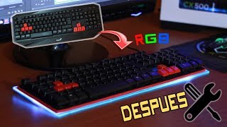 Transforma tu Teclado Normal en uno RGB ESTILO GAMER [upl. by Yrtua]