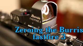 Zeroing the Burris fastfire 3 [upl. by Marquez968]