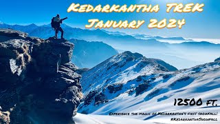 Kedarkantha Snow Trek  Best Winter Trek in 2024 Solo Adventure [upl. by Aikemot]