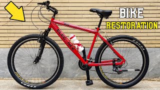 Amazing BIKE RESTORATION Transforming A Trash Bike Into A Red ELEGANCE Mountain Bike [upl. by Kaufman644]