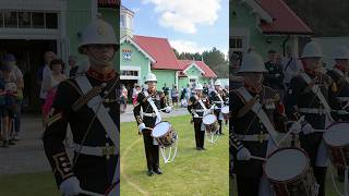 drumcorps with Band HM royalmarines Scotland drumming display at 2024 braemargathering shorts [upl. by Aicen]