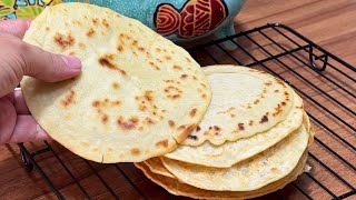 Bread in 5 minutes Quick and Easy flatbread No Oven anyone can do it [upl. by Gnuh]