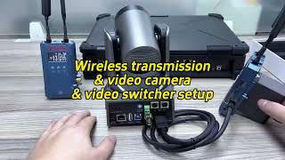 Wireless transmitter and receiver amp live camera amp live production video switcher setup [upl. by Alcot193]