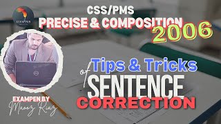 CSS Sentence correction Tricks  CSS Precis Paper 2006  Sentence Structure [upl. by Dre]