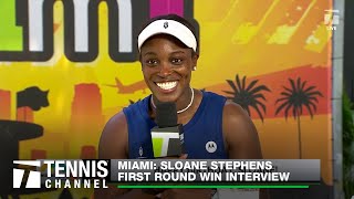 Birthday Girl Sloane Stephens Shares Positive Mindset  Miami 1R [upl. by Ellerey]