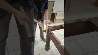 Table repair renovation wood furniture diy woodwork interiordesign homedecor vintage [upl. by Nomael]