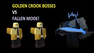 Golden Crook Bosses vs fallen mode Tower Defense Simulator [upl. by Zahc858]