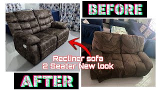 How To Repair Recliner sofa  sofa Repairing at home  How to change sofa Fabric sofa Repairing [upl. by Ramel99]