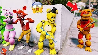 CAN THE ANIMATRONICS HIDE FROM FREDDYEXE GTA 5 Mods FNAF RedHatter [upl. by Godrich]