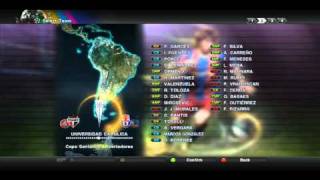 PES 2011 quotCopa Santander Libertadoresquot 40 Equipos Alineacion completa [upl. by Ateerys]