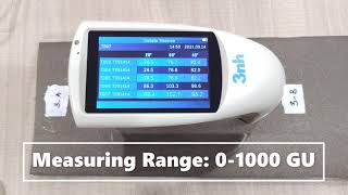 Gloss Meter  3 angle 20 ° 60 ° amp 85 °  Multi Angle Gloss Meter by 3nh Technology  Agaram India [upl. by Ecart]