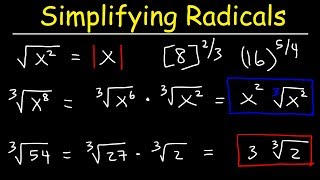 Simplifying Radicals [upl. by Inilahs]