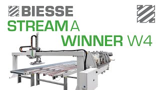 Biesse STREAM A and WINNER W4  Automatic Edgebanding Cell [upl. by Eicrad]