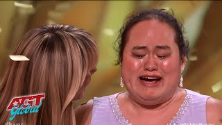 OMG Blind Autistic Girl Lavender Darcangelo Gets Heidi Klums Golden Buzzer on AGT 2023 [upl. by Idnaj]