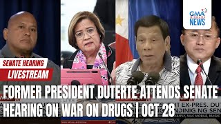 LIVE Former President Duterte attends Senate hearing on war on drugs  GMA Integrated News  Replay [upl. by Akemit]