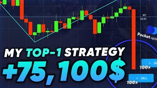 NET PROFIT 75100 using my TOP1 Binary Options Strategy  Pocket option strategy for Beginners [upl. by Ambrosine543]