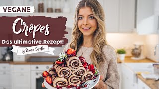 Vegane Crêpes ♡ So gelingen Pfannkuchen ohne Ei perfekt ♡ Schnell amp einfach ♡ Bestes Rezept ♡ [upl. by Zachary]