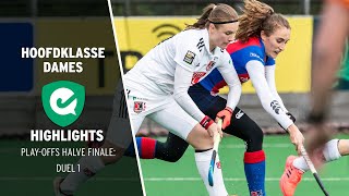 HIGHLIGHTS HOOFDKLASSE DAMES 💥  PLAYOFFS HALVE FINALE DUEL 1 [upl. by Ocana]