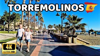 🇪🇦4K TORREMOLINOS Spain La Carihuela Full Beach Promenade Walking Tour  Costa del Sol Málaga [upl. by Mayeda]