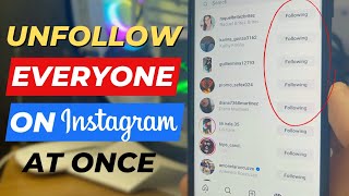 How to Quickly Unfollow Everyone in Instagram 2024 [upl. by Yleve]