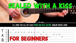 SEALED WITH A KISS  Easy guitar melody lesson for beginners with tabs  Brian Hyland [upl. by Tien77]