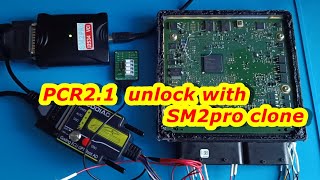 PCR 21 unlock using SM2pro Clone new ECU GPT adapter from Godiag it an interesting tool [upl. by Esidnac678]