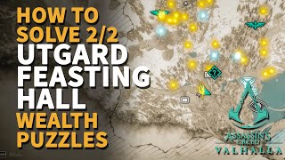 All Utgard Feasting Hall Wealth Chests AC Valhalla Jotunheim Treasure Puzzles [upl. by Ferdinand]