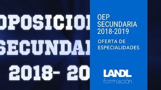 Preparación oposiciones secundaria 2018 2019 [upl. by Howland51]