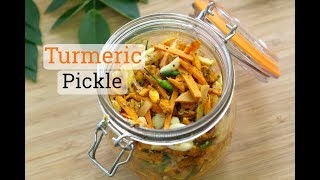 Fresh Turmeric Pickle Recipe  Haldi Achar  Skinny Recipes For Weight Loss [upl. by Wanda]