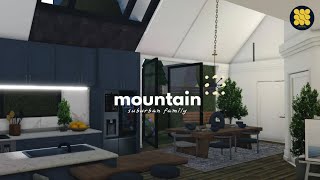 Mountain Suburban Farmhouse Interior  Part 2 Bloxburg speedbuild Series 1 [upl. by Menken302]