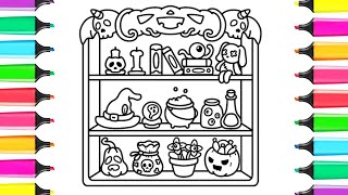 How to color a spooky magic coloring pages satisfying coloring tutorial [upl. by Erasaec459]