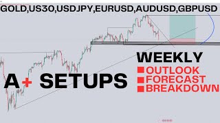 🎯Weekly Forex Forecast Top Down Analysis And Breakdown For GoldUS30EURUSDGBPUSDUSDJPY A Setup [upl. by Yruam]