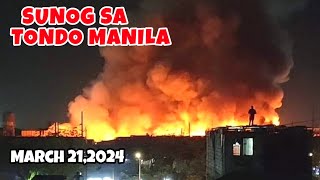 Grabe Laking Sunog sa Tondo Manila Brgy 105 Aroma Tondo Manila Katabi sa Happy land March 212024 [upl. by Innoc]