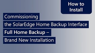 Commission SE Home Backup Interface Full Home BackupBrand New Installation [upl. by Fornof]