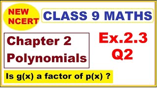 Class 9 Maths  Ex23 Q2  Chapter 2  Polynomials  New NCERT  Ranveer Maths 9 [upl. by Worden]