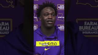 LSU OT Emery Jones On Running Back Room shorts [upl. by Akirdna126]