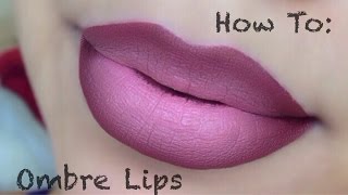 HOW TO  Ombre Lips Drugstore Products [upl. by Sukul]