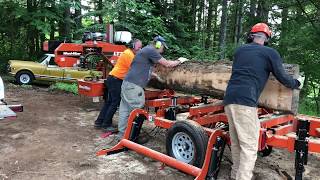 Sawing maple logs for a YouTube subscriber [upl. by Lyons505]