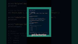 Pandas Trick Using pdfactorize for Efficient Encoding of Categorical Variables [upl. by Einnal363]