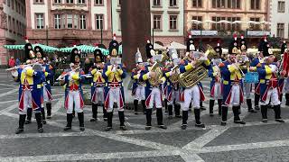 Auftritt des Musikzugs der FüsilierGarde MainzGonsenheim auf dem Marktplatz  2023 [upl. by Helve]