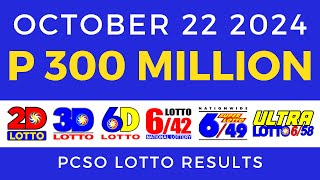 Lotto Result Today 9pm October 22 2024 PCSO [upl. by Itagaki552]