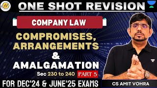 CS Executive Company Law One Shot Revision Compromises Arrangements and Amalgamations CS Amit Vohra [upl. by Fedak]