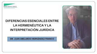 Diferencias esenciales entre la hermenéutica y la interpretación jurídica [upl. by Etnuhs198]